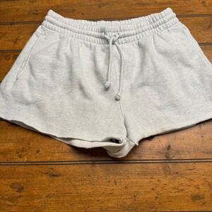 TNA aritzia the Cozy Fleece Boyfriend Sweat Shorts Gray‎ Athletic Lounge Size L